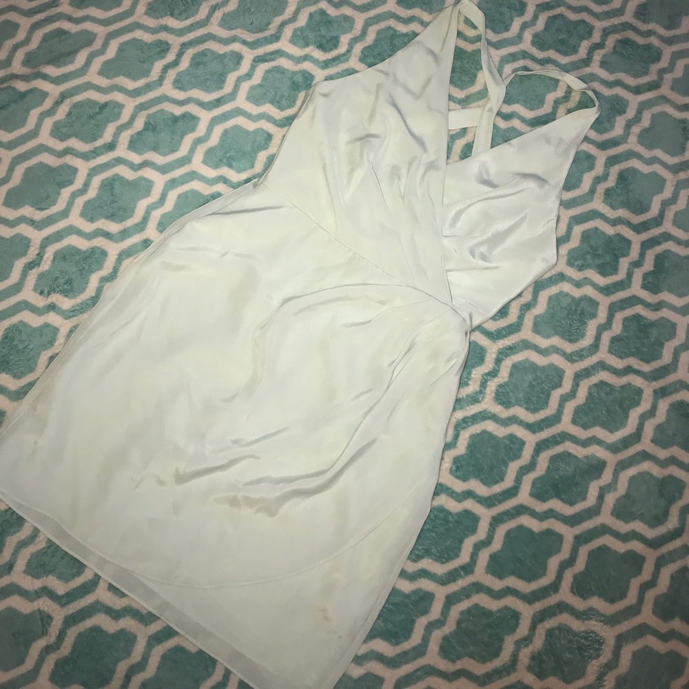 BCBG White Halter Dress